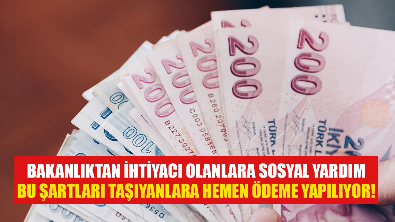 Aile Bakanlığı'ndan İhtiyacı Olanlara Sosyal Yardım! Bu Şartları Taşıyanlara Hemen Ödeme Yapılıyor!
