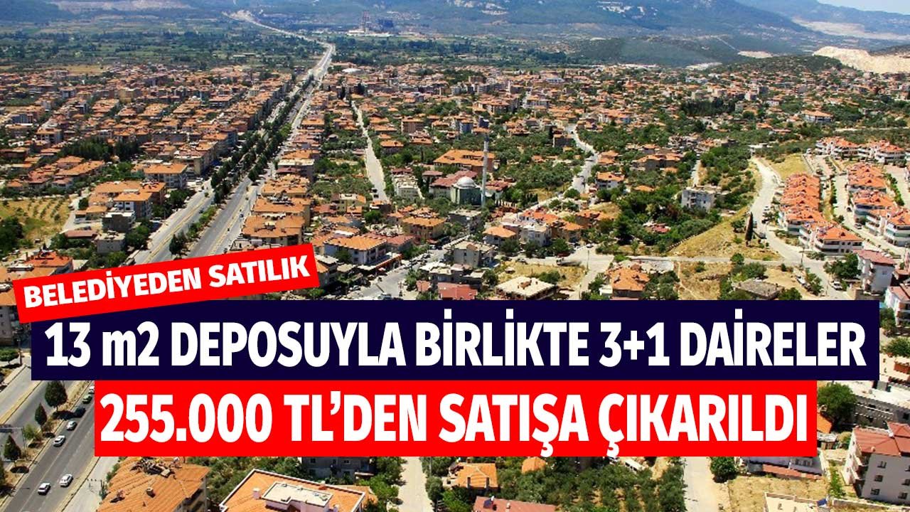 13 m2 Deposuyla Birlikte Belediyeye Ait 3+1 Daireler 255.000 TL'den Satışa Çıkarıldı