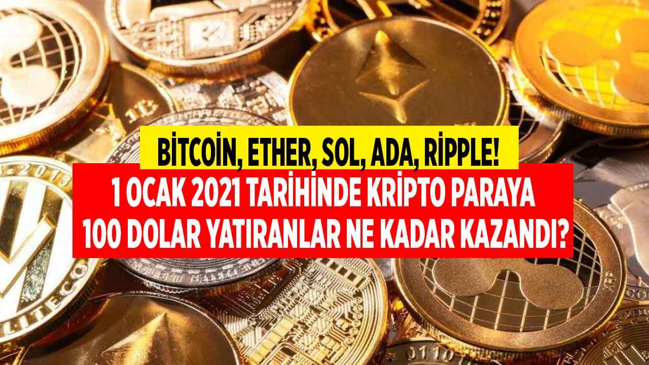 Bitcoin, Ethereum, Solana, Cardano, Ripple, Avax! 100 Dolara Kripto Para Alanlar 1 Senede Kaç Para Kazandı?