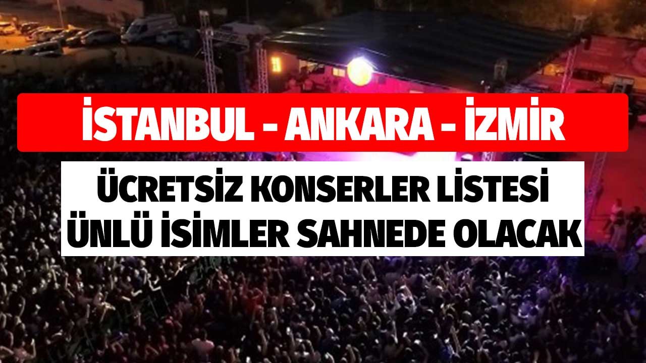 İstanbul, Ankara, İzmir'de Ücretsiz Yılbaşı Programları, Konserler, Etkinlikler