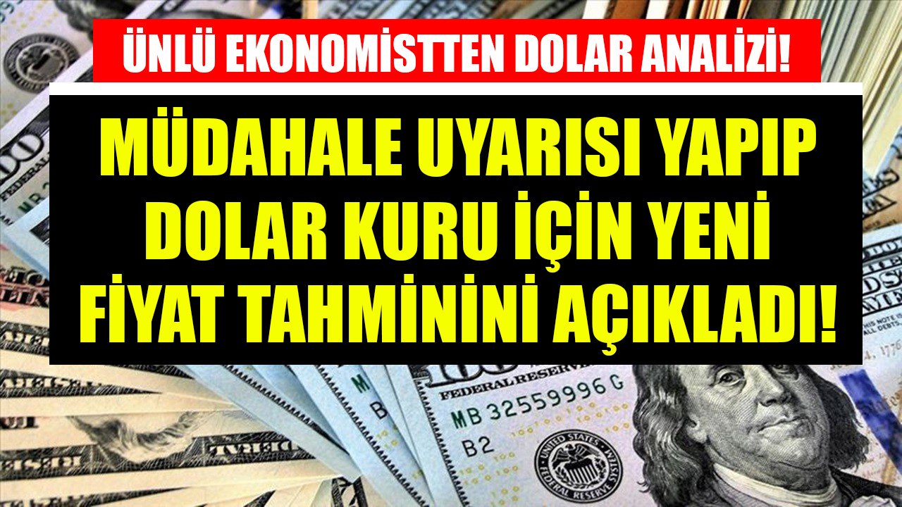 Dolar Analizi Yapan Tunç Şatıroğlu Müdahale Uyarısında Bulunup Dolar Kuru İçin Yeni Fiyat Tahminini Açıkladı