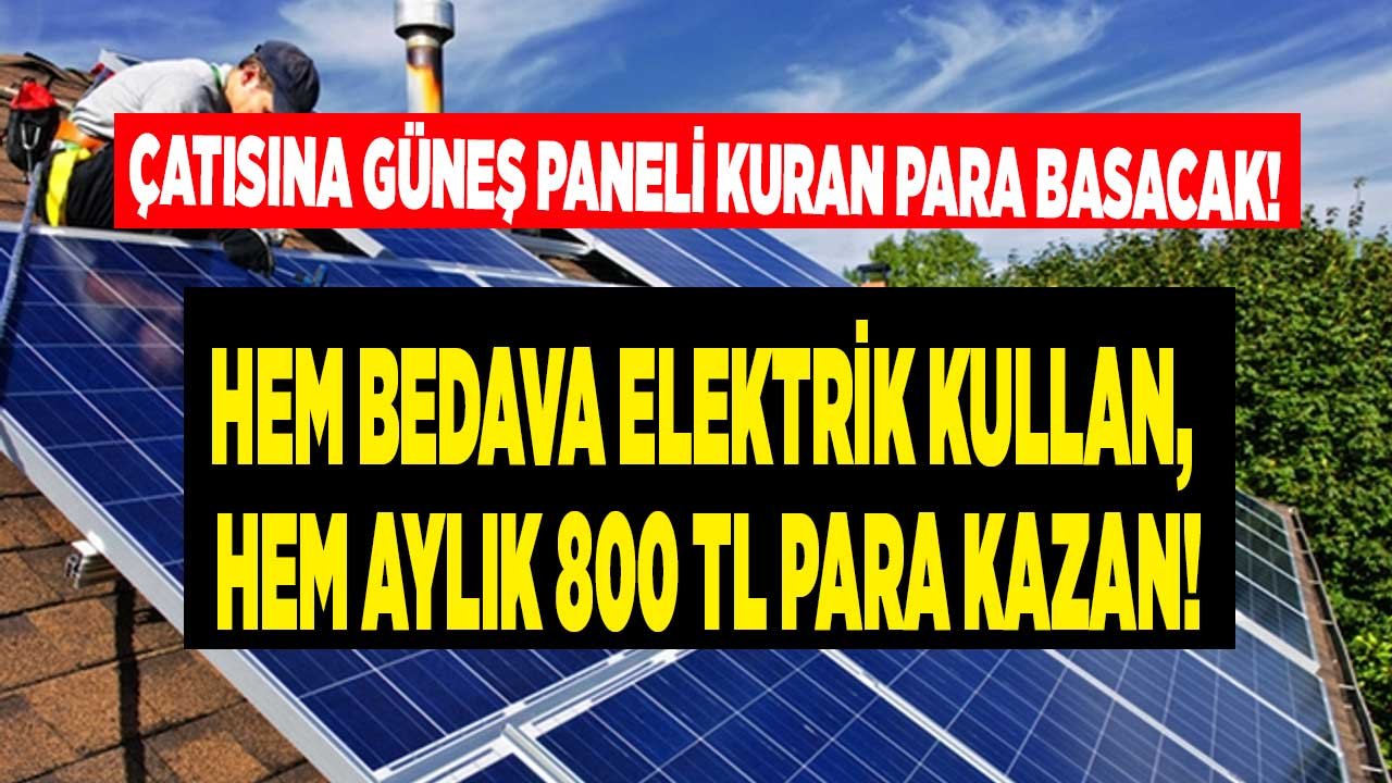 Yüksek Faturaya Son! Çatısına Güneş Enerjisi Santrali Kuranlar Bedava Elektrik Kullanırken Üzerine Birde Para Kazanacak