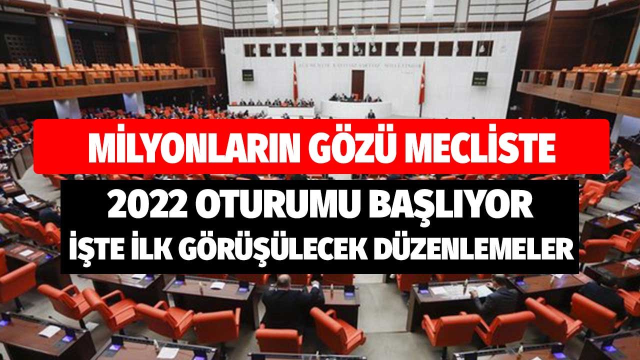 TBMM'de 2022'nin İlk Oturumu! Oylanacak, Görüşülecek Kanunlar Hangileri?