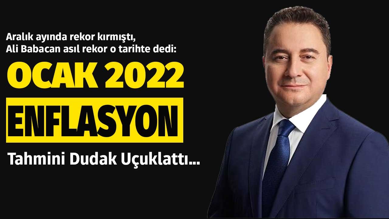 Herkes Merakla Bekliyordu, Ali Babacan Açıkladı! İşte TÜİK TEFE TÜFE Ocak 2022 Enflasyon Beklentisi Tahmini