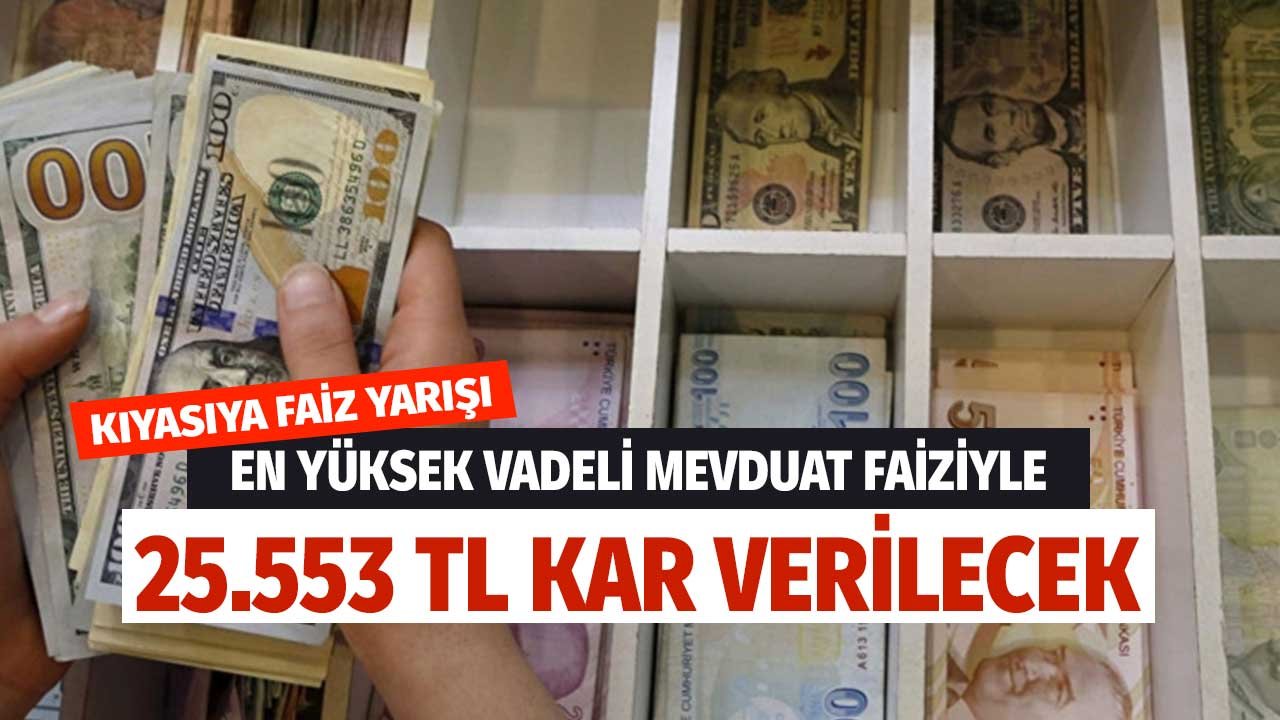 Cepler Parayla Dolup Taşacak! Bankalar En Yüksek Faizli Vadeli Mevduat Yarışında Gaza Bastı! 25.553 TL Faiz Karı Veriyor