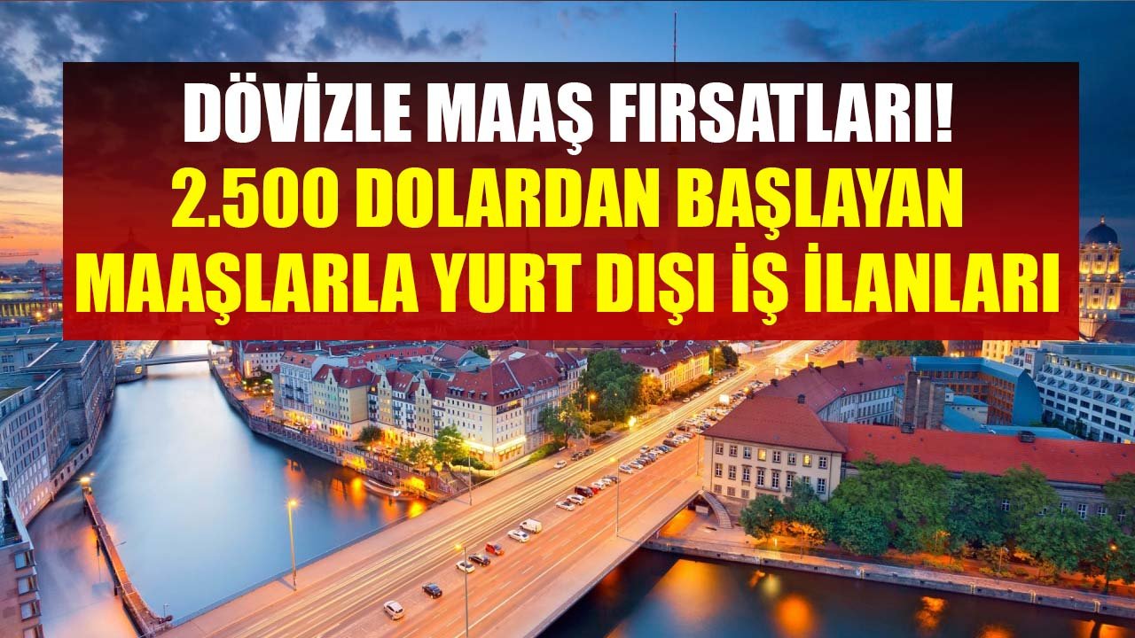 Maaşım Dövizle Ödensin Diyenlere 2022 Fırsatları! 2.500 Dolardan Başlayan Maaşlarla Yurt Dışı İş İlanları!