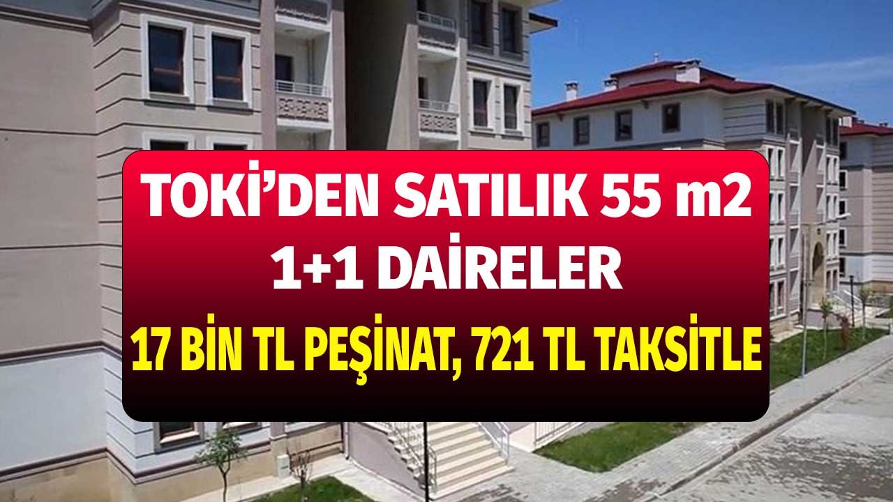 17 Bin TL Peşinatla 55 m2 1+1 TOKİ Daireleri 721 TL Taksitle