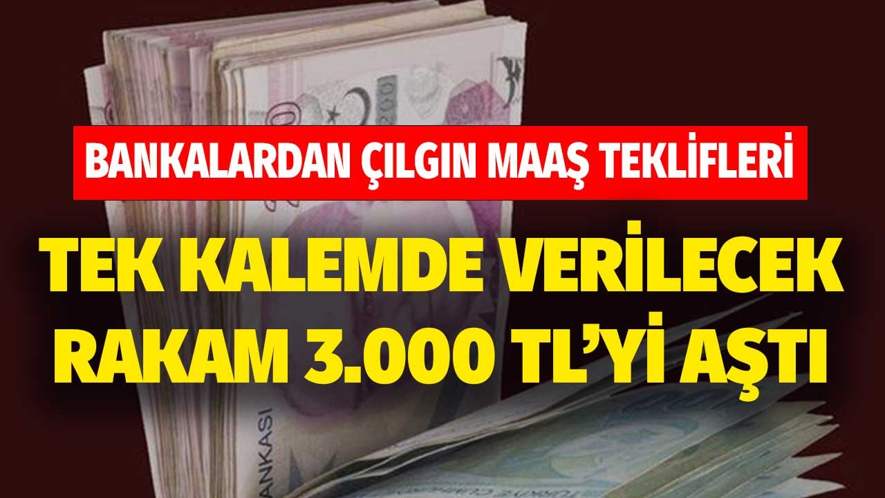Bankalardan Çılgın Maaş Teklifleri! Tek Kalemde Verecekleri Rakam 3000 TL'ye Ulaştı