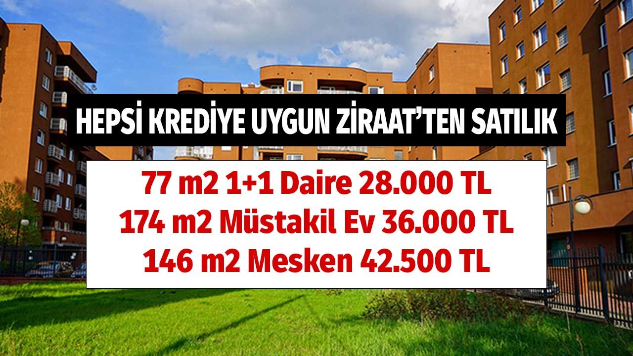 77 m2 1+1 Daire 28.000, 174 m2 Müstakil Ev 36.000, 146 m2 Meslek 42.500 TL