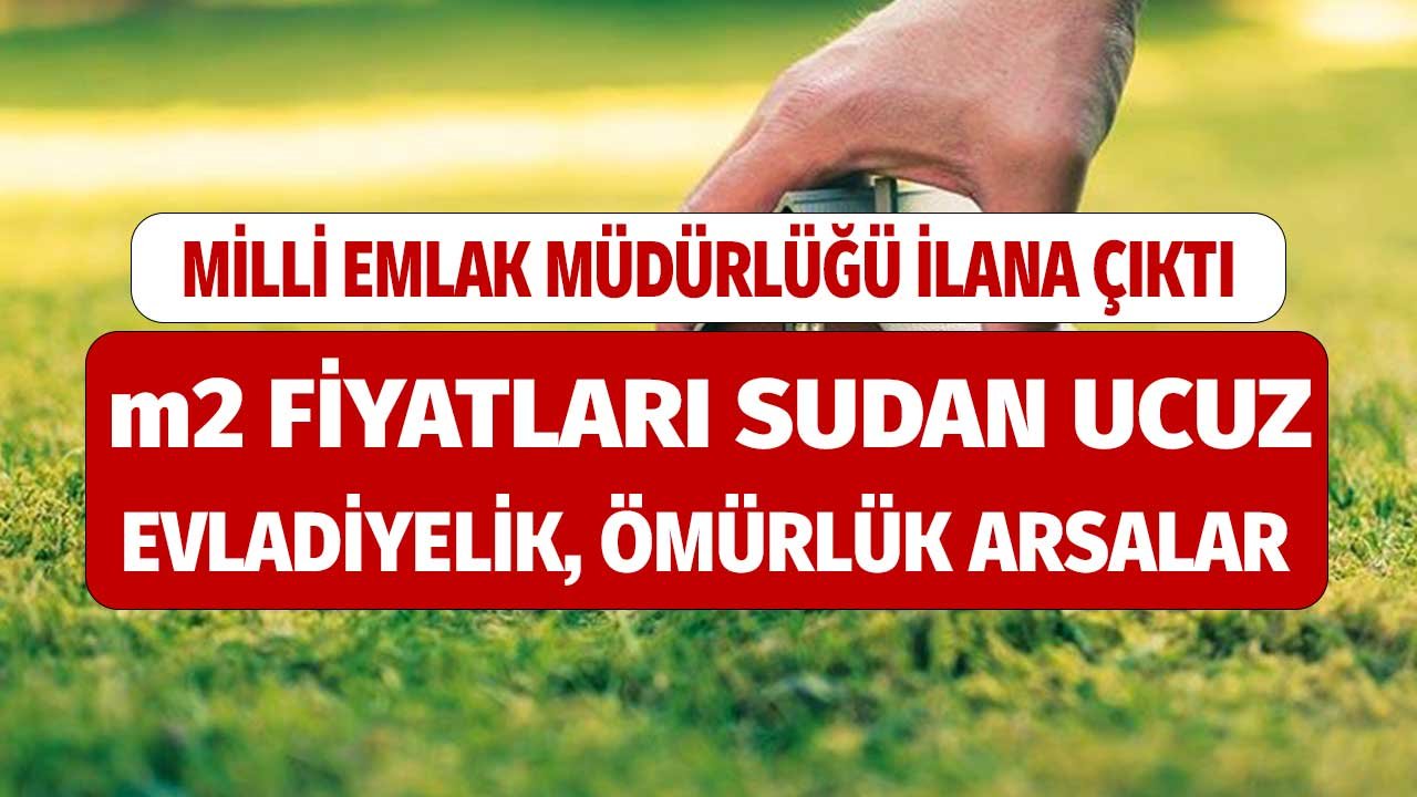 Milli Emlak Müdürlüğü İlana Çıktı! m2 Fiyatları Sudan Ucuz Evladiyelik Ömürlük Arsa Satışları