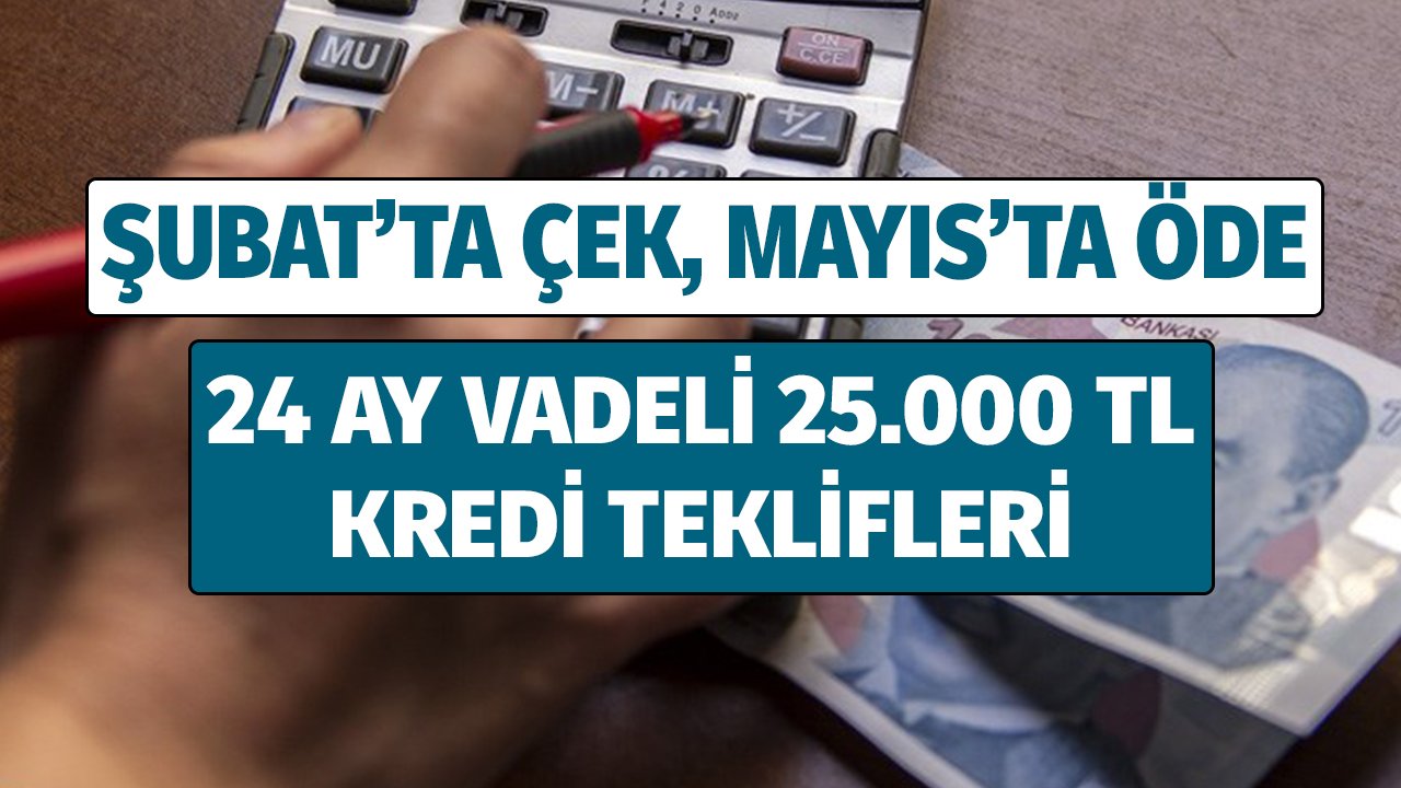 24 Ay Vadeli 25.000 TL İhtiyaç Kredisi! Şubat'ta Çekenler Mayıs'ta Ödeyecekler