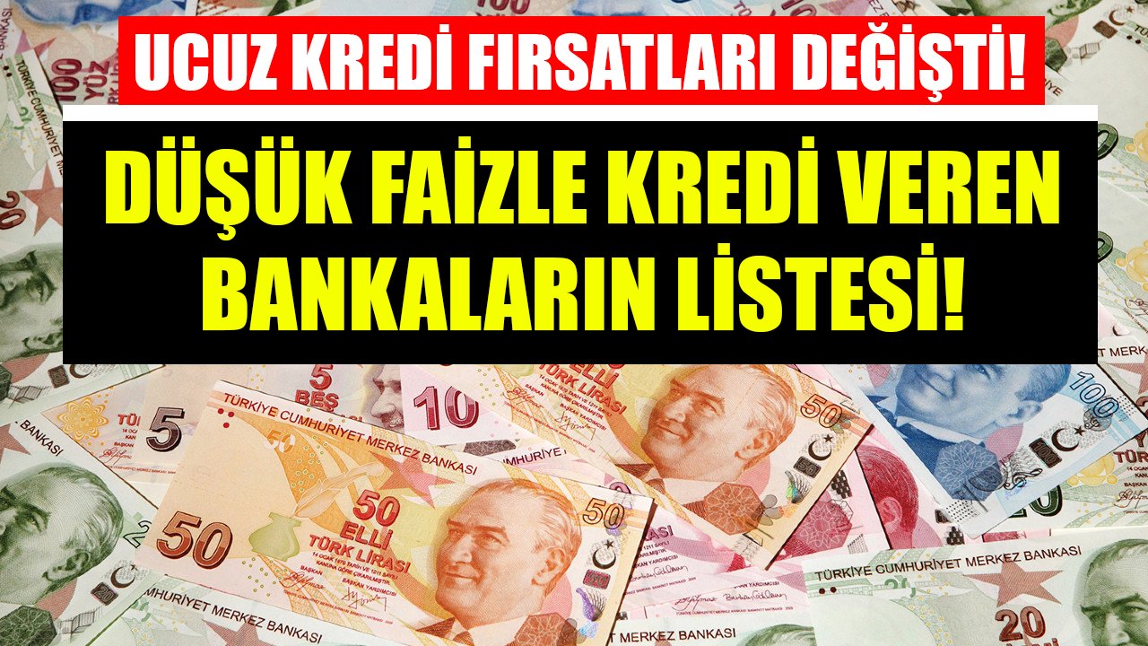 Ucuz Kredi Fırsatları Değişti! Konut, Taşıt, İhtiyaç Kredisi Çekenlere Düşük Faiz Uygulayan Bankalar Listesi!