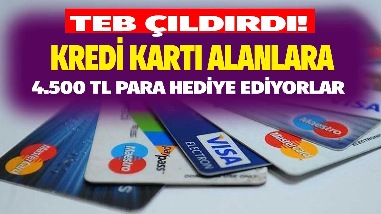 TEB Çıldırdı! Bankalar Kesenin Ağzını Açtı, Kredi Kartı Alana 4.500 TL Bonus Para Hediye Ediyorlar
