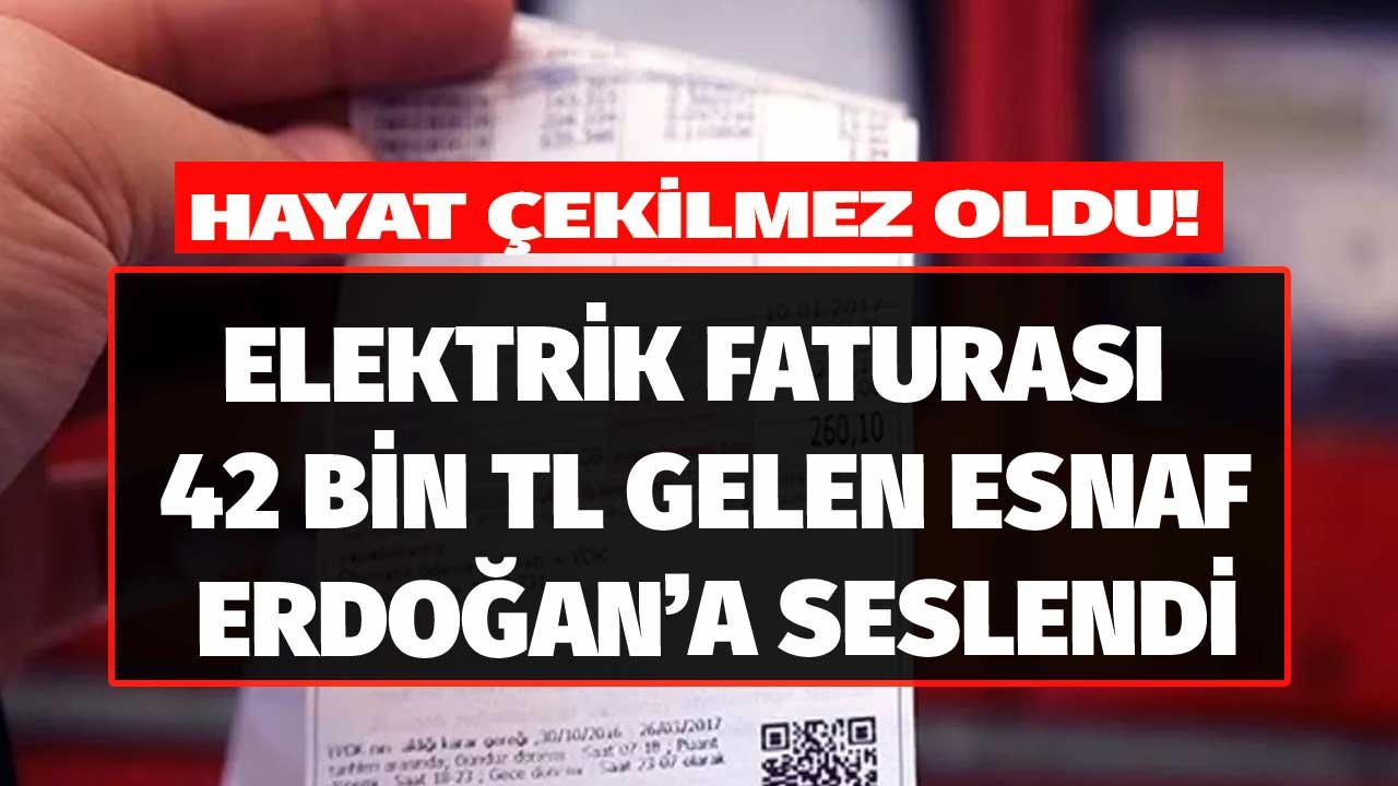 Elektrik Faturası 42 Bin Lira Gelen Esnaf Cumhurbaşkanı Erdoğan'a Seslendi: Bilesiniz Hayat Yaşanmaz Hale Geldi