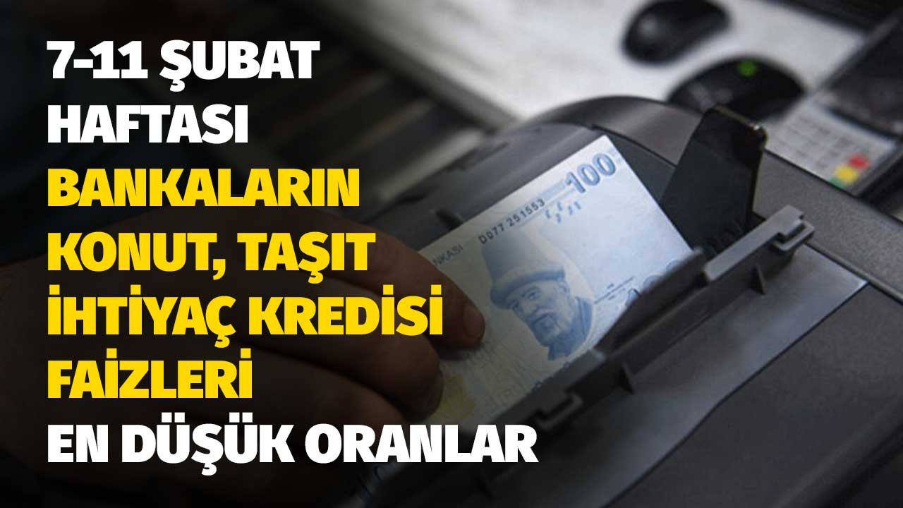 Haftanın Kredi Paketleri! En Düşük Faizli Taşıt, İhtiyaç, Konut Kredisi Veren Bankalar 7 11 Şubat