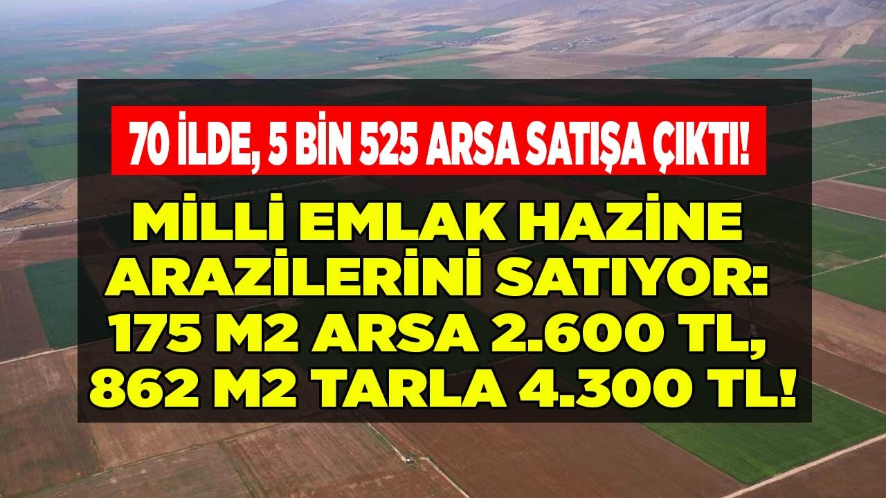 Milli Emlak'tan Satılık Yerler Şubat 2022! 70 İlde 5.525 Hazine Arazisi, Arsa Satışları Nerede İse M2 Fiyatına Yapılacak