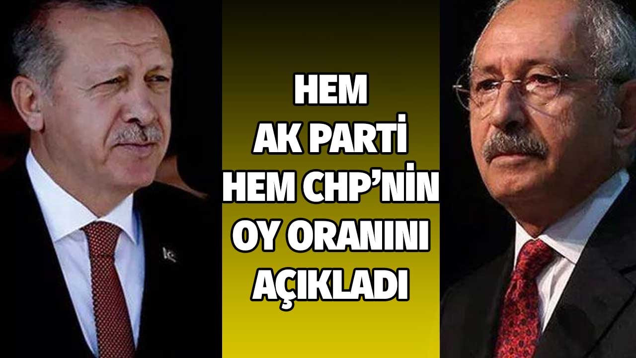 Hem AK Parti'nin Hem de CHP'nin Oy Oranını Açıkladı! Tüm Anketlerden Farklı Sonuçlar