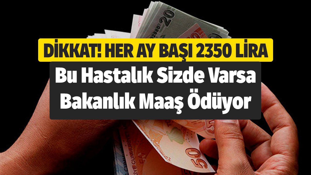 Dikkat Her Ay Başı 2350 Lira! Bu Hastalık Sizde Varsa Bakanlık Maaş Ödüyor