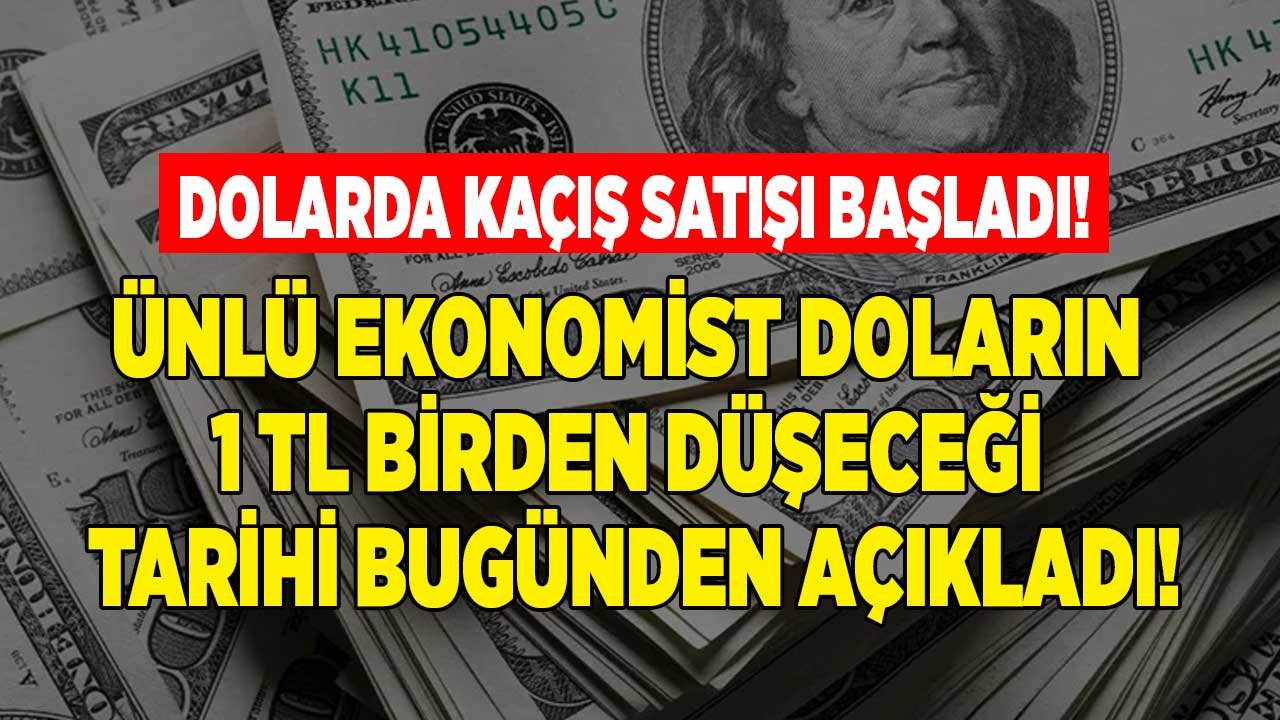 Çözülme ve Yoğun Satış Baskısı Var! Doların Düşeceğini Bilen Ekonomist Bu Sefer 1 TL Düşeceği Tarihi Açıkladı