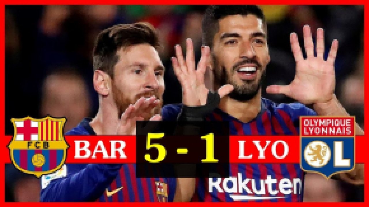 Barcelona 5- Lyon 1 Şampiyonlar Ligi Maç Özeti