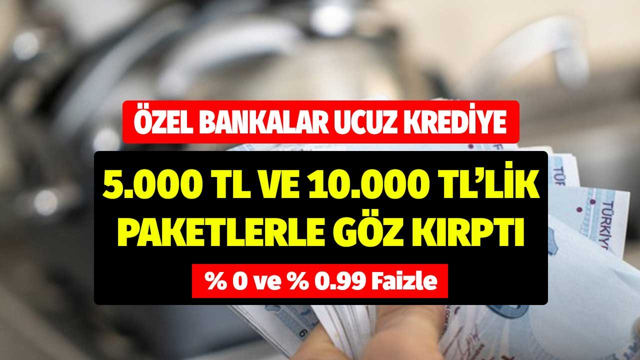Özel Bankalar Ucuz Krediye 5.000 TL ve 10.000 TL'lik Kampanyalarla Göz Kırptı