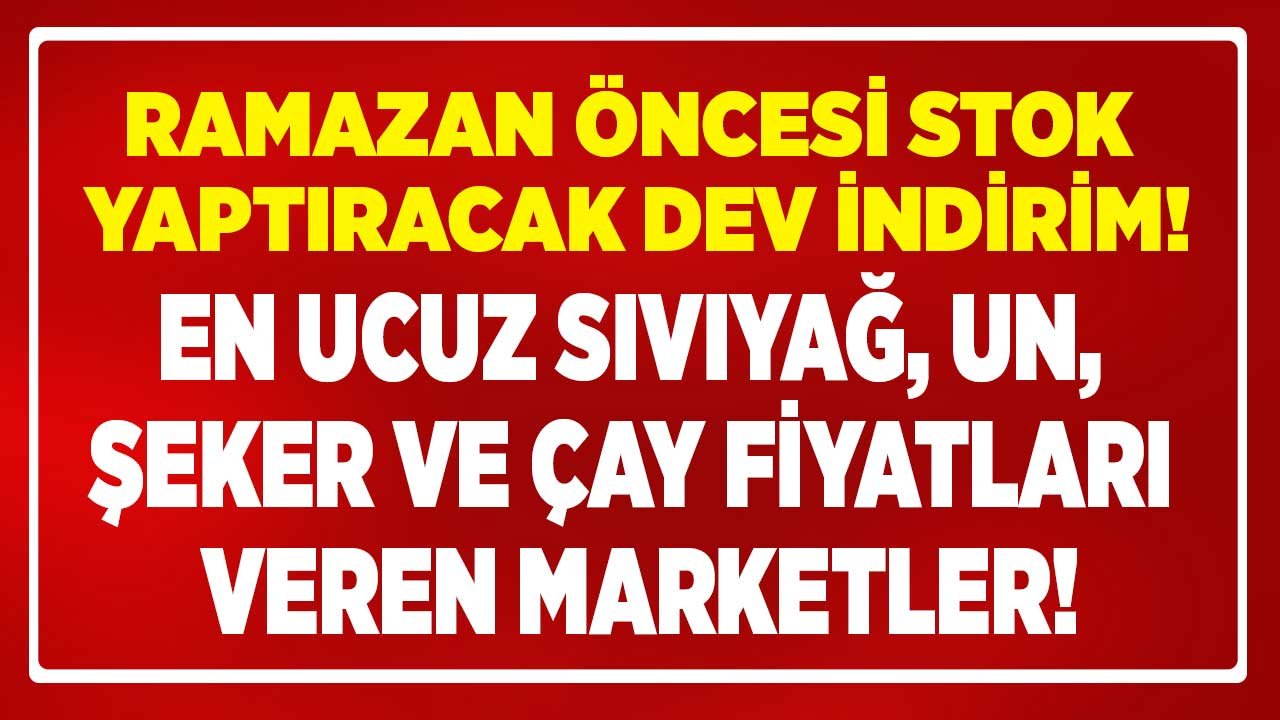 Ramazan Öncesi Stok Yaptıracak En Ucuz Yağ, Şeker, Çay, Un İndirimleri! 5 LT Teneke Ayçiçek Yağı 98.60 TL Oldu