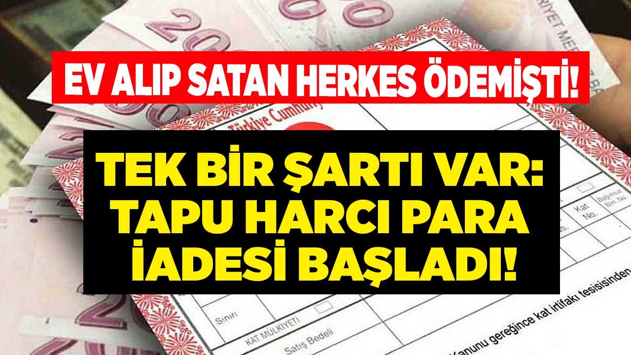 Ev Alıp Satan Milyonlarca Kişi Ödemişti, GİB Tapu Harcı Para İadesi Müjdesi Verdi! Harç Parası İade Şartı Ne?