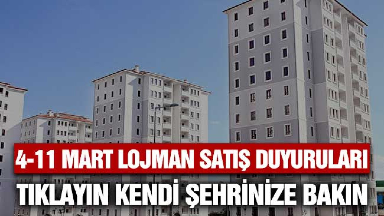 Mumla Aranan Satışlar Geldi! Kamu Kurumları 2+1, 3+1 Lojmanları Satıyor Kendi Şehrinize Bakın