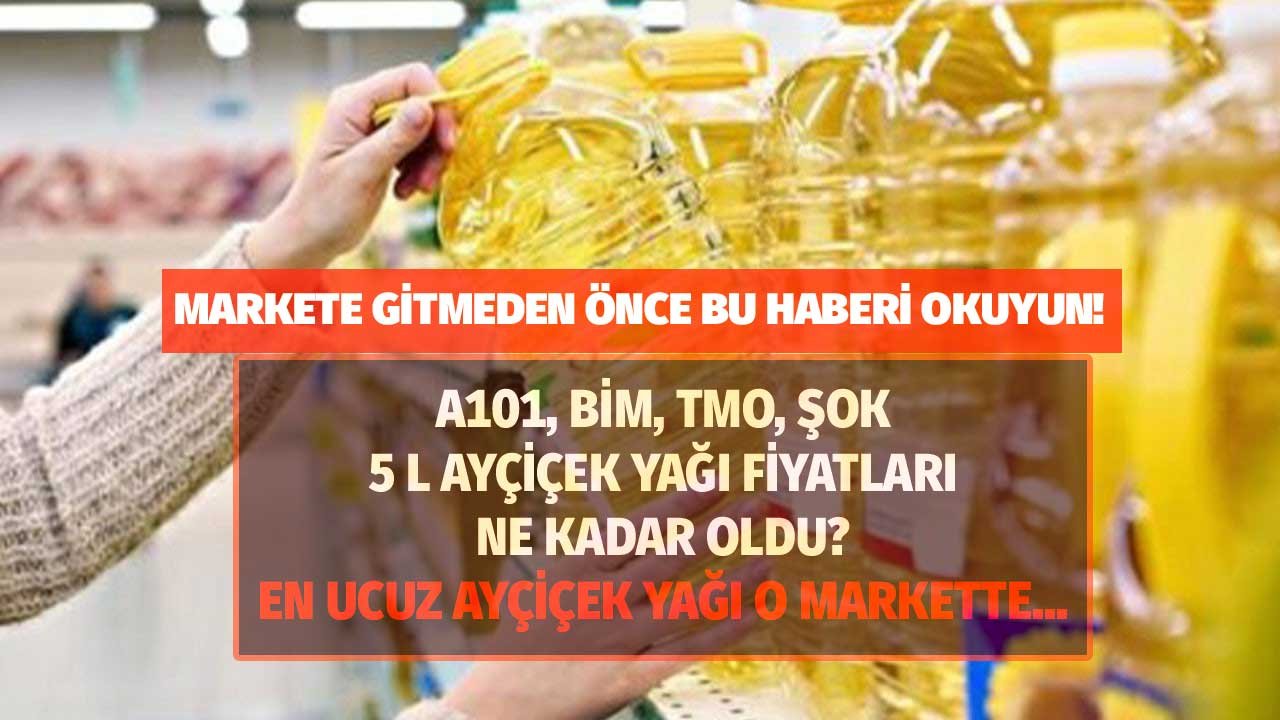 A101, ŞOK, BİM, Migros, TMO Ayçiçek Yağı Fiyatları Ne Kadar? Yudum, Biryağ, Torku 5 L Ayçiçek Yağı Fiyat Listesi