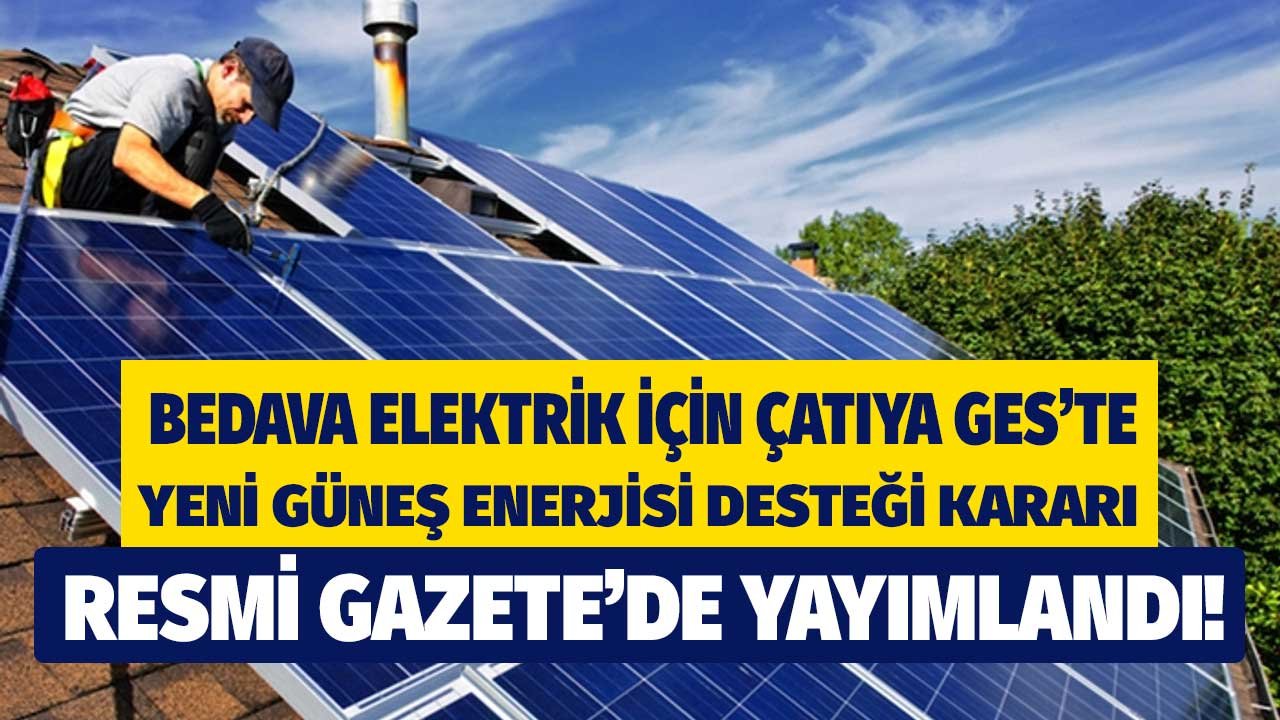 Apartmana, Çatıya Güneş Enerjisi Paneli Kararı Resmi Gazete İle Yayımlandı! GES Devlet Desteği Arttı