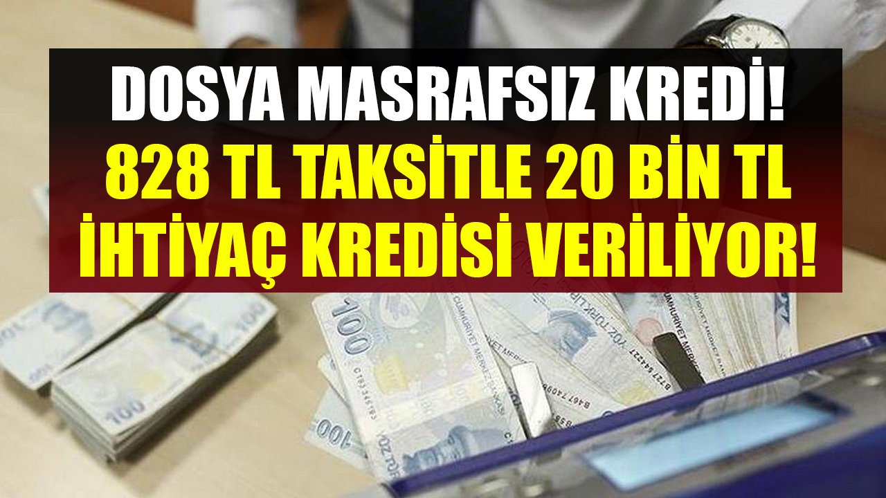 Kredi Çekeceğim Ama Dosya Masrafı Ödemem Diyenlere 828 TL Taksitle 20 Bin TL İhtiyaç Kredisi Alternatif Bank'ta!