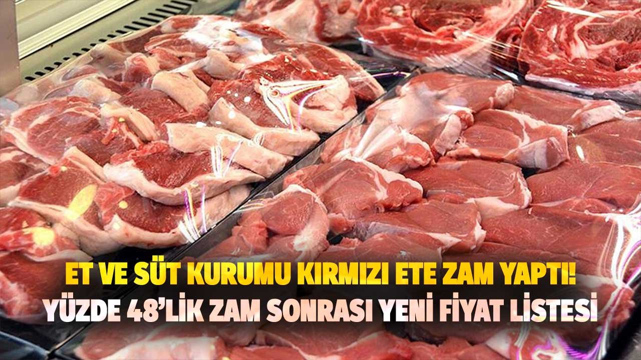 Et Ve Süt Kurumu Kırmızı Et Fiyatlarına Zam Yaptı! Et ve Süt Kurumu 1 Kg Kıyma, Kuşbaşı, Bonfile Güncel Fiyat Listesi