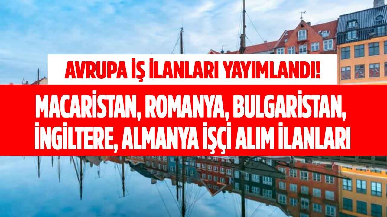 Avrupa İş İlanları! Almanya, Macaristan, Romanya, Bulgaristan, Sırbistan, İngiltere İnşaat Sektörü İşçi Alımı