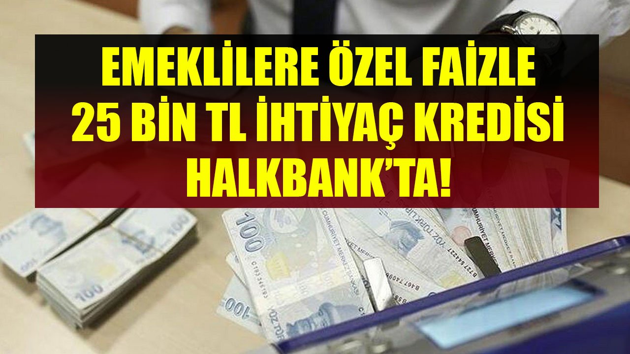 25 Bin TL İhtiyaç Kredisi Halkbank'ta Emeklilere Özel Faizle Kullandırılıyor! İşte Kredi Taksit Hesaplamaları!