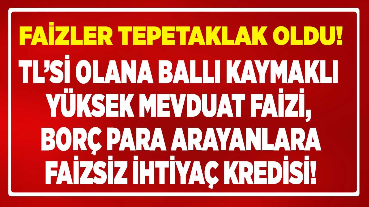 Faizler Tepetaklak Oldu! Kredi Çeşmesi Patladı, 32 Günlük Vadeli Mevduat, İhtiyaç, Taşıt, Konut Kredisi Faizi Değişti