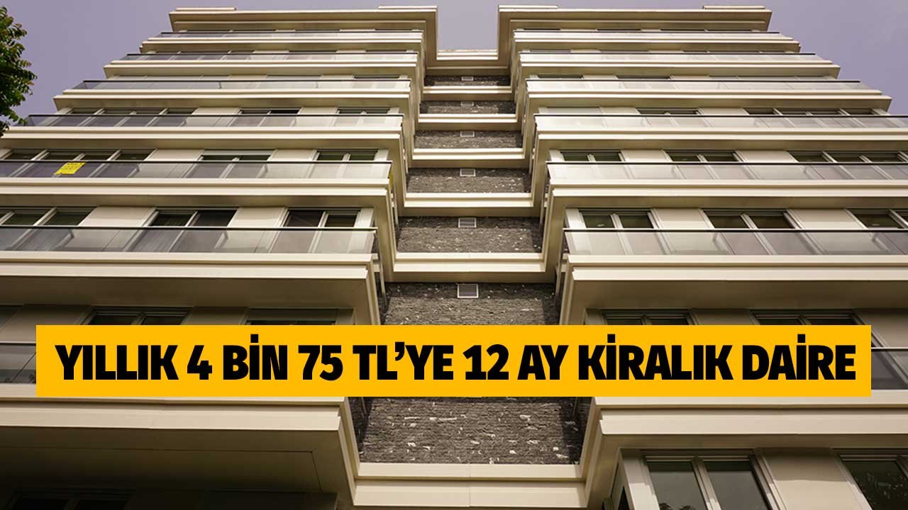 Yıllık 4 Bin 75 TL'ye 12 Ay Boyunca Kiralık Daire Kamudan