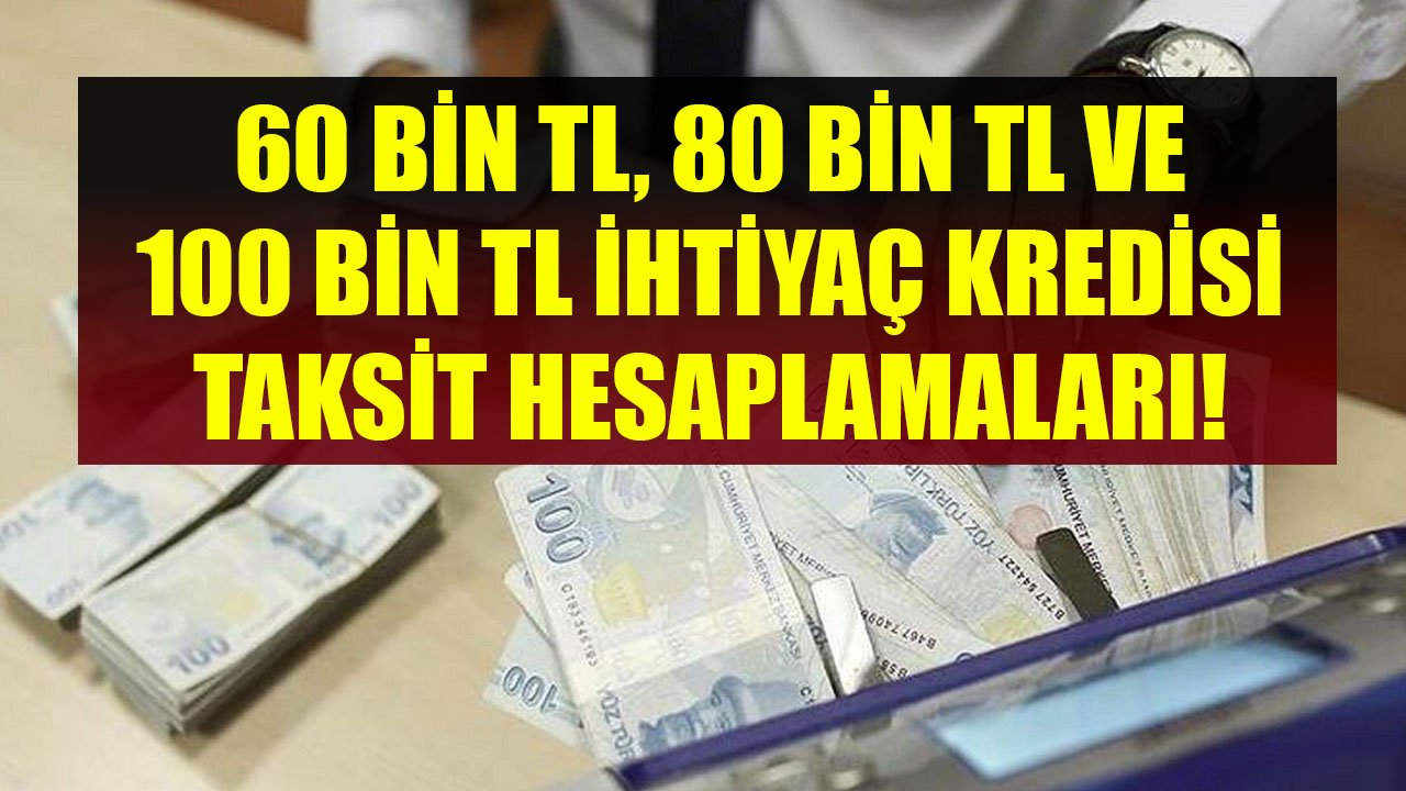 Akbank Faizleri Geri Çekti! 60 Bin TL, 80 Bin TL, 100 Bin TL İhtiyaç Kredisi Taksit Hesaplamaları!