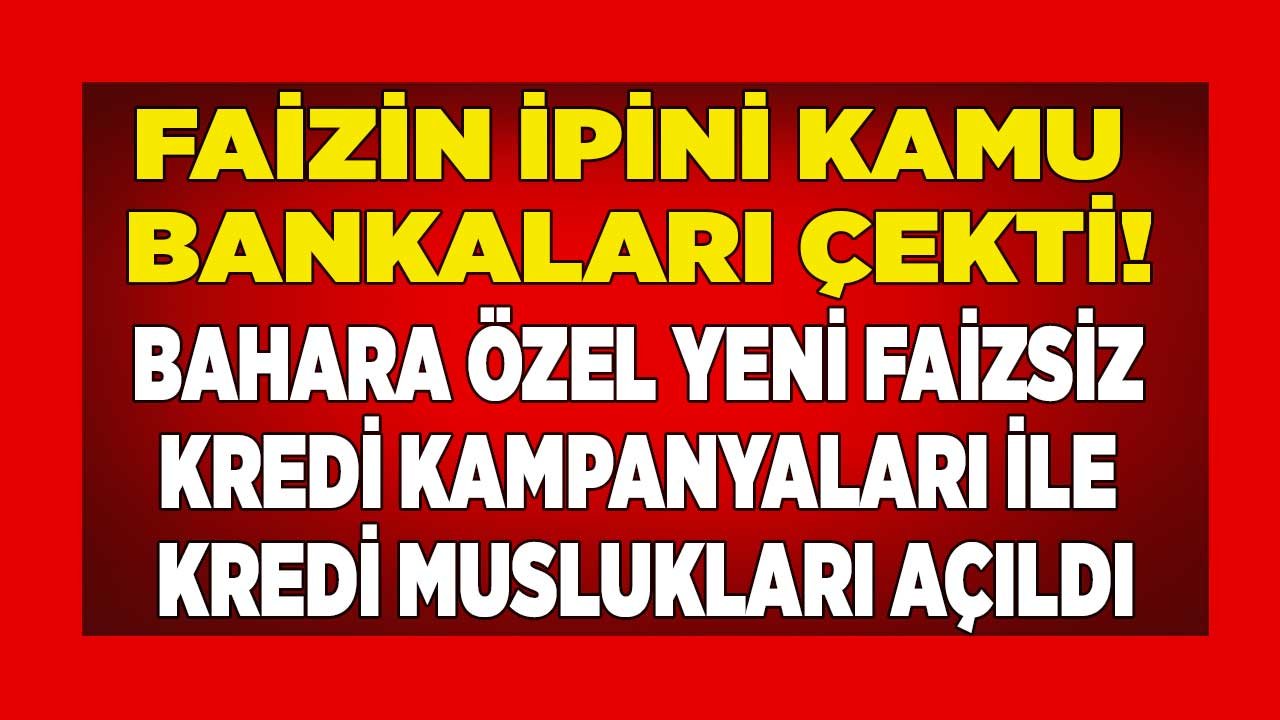 Faizin İpini Devlet Bankaları Çekti! Bahara Özel Faizsiz Kredi Paketleri İle Para Musluğu Patlayacak, Cüzdanlar Dolacak