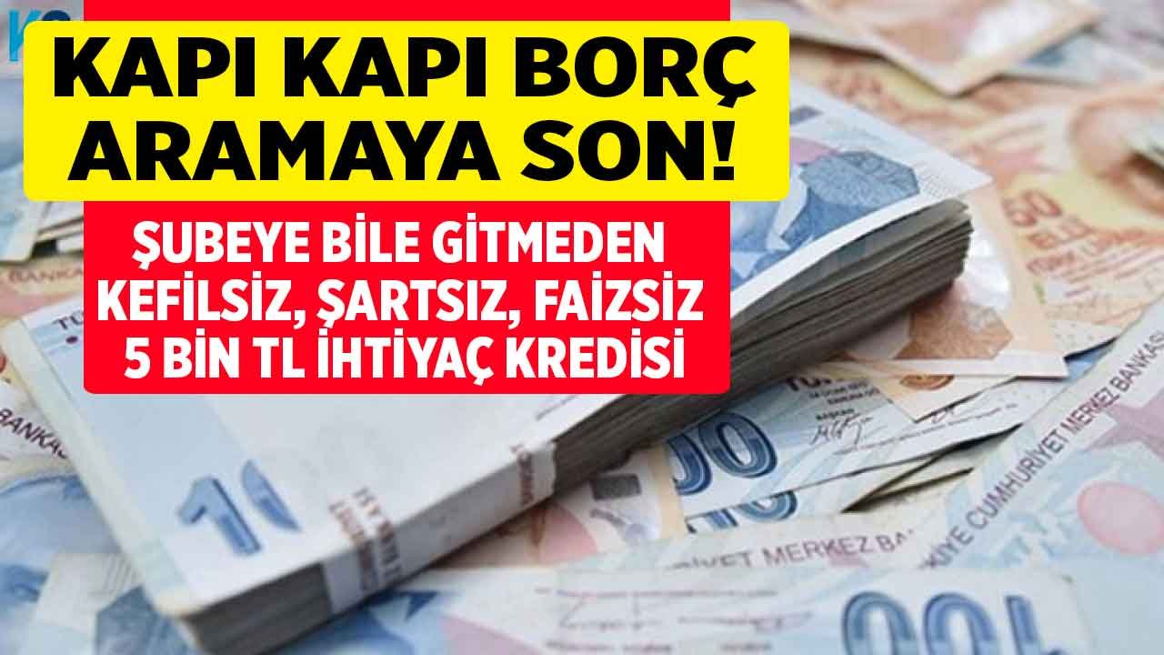 Kapı Kapı Borç Aramaya Son! Garanti Bankası Şubeye Bile Gitmeden Kefilsiz, Faizsiz Anında 5 Bin TL Kredi Veriyor