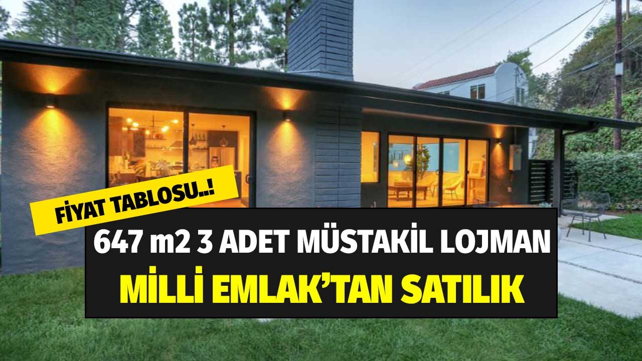 647 M2 Arazi Üzerine Kurulu Tek Katlı 3 Adet Müstakil Lojman Satışa Çıkarıldı