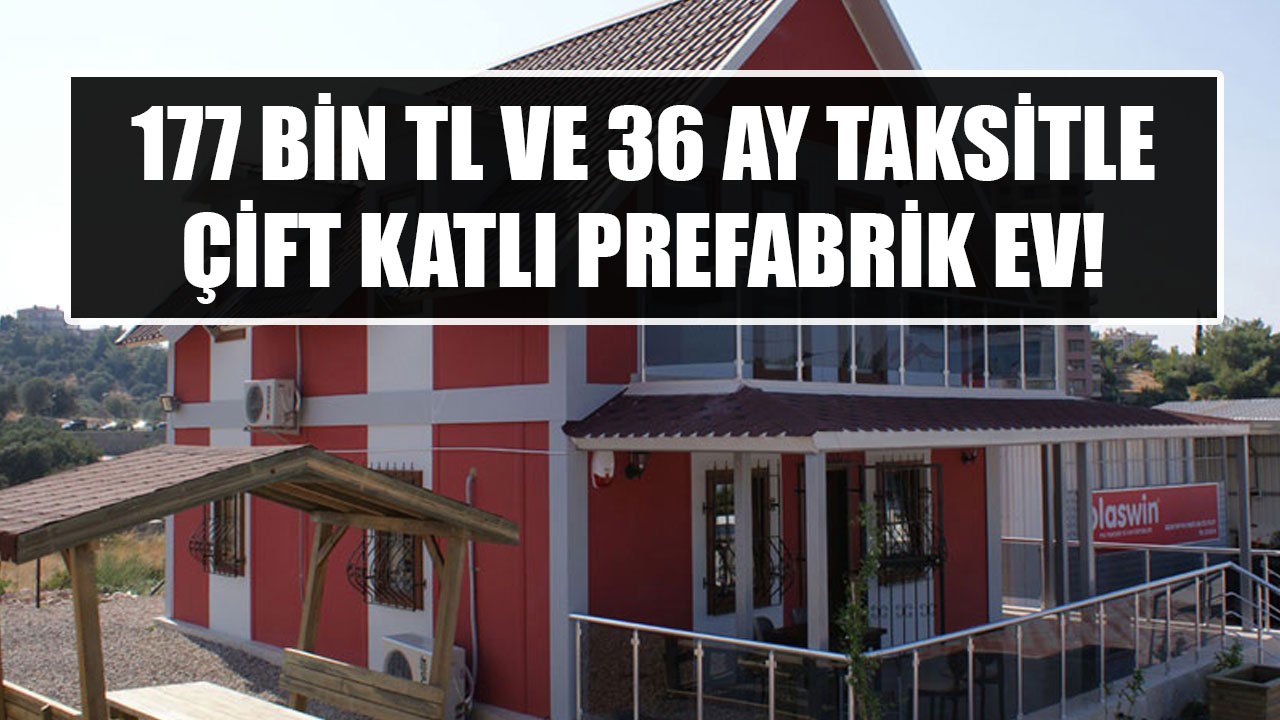 177 Bin TL'ye Villa Tipi, Çift Katlı, 84 Metrekare Prefabrik Ev 36 Ay Taksitle Satılıyor!