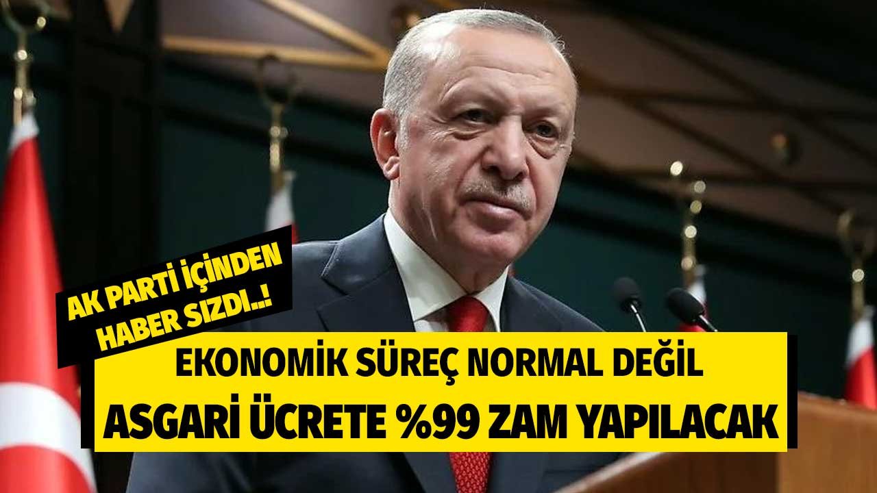 AK Parti İçinden Haber Sızdı! Süreç Normal Değil Asgari Ücrete Yüzde 99 Zam Yapılacak