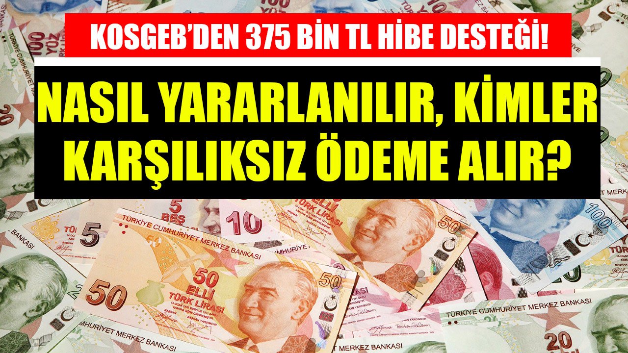 Kendi İşini Kurmak İsteyenlere KOSGEB'den 375 Bin TL Hibe Desteği! Kimler Yararlanabilir, Nasıl Karşılıksız Ödeme Alınır