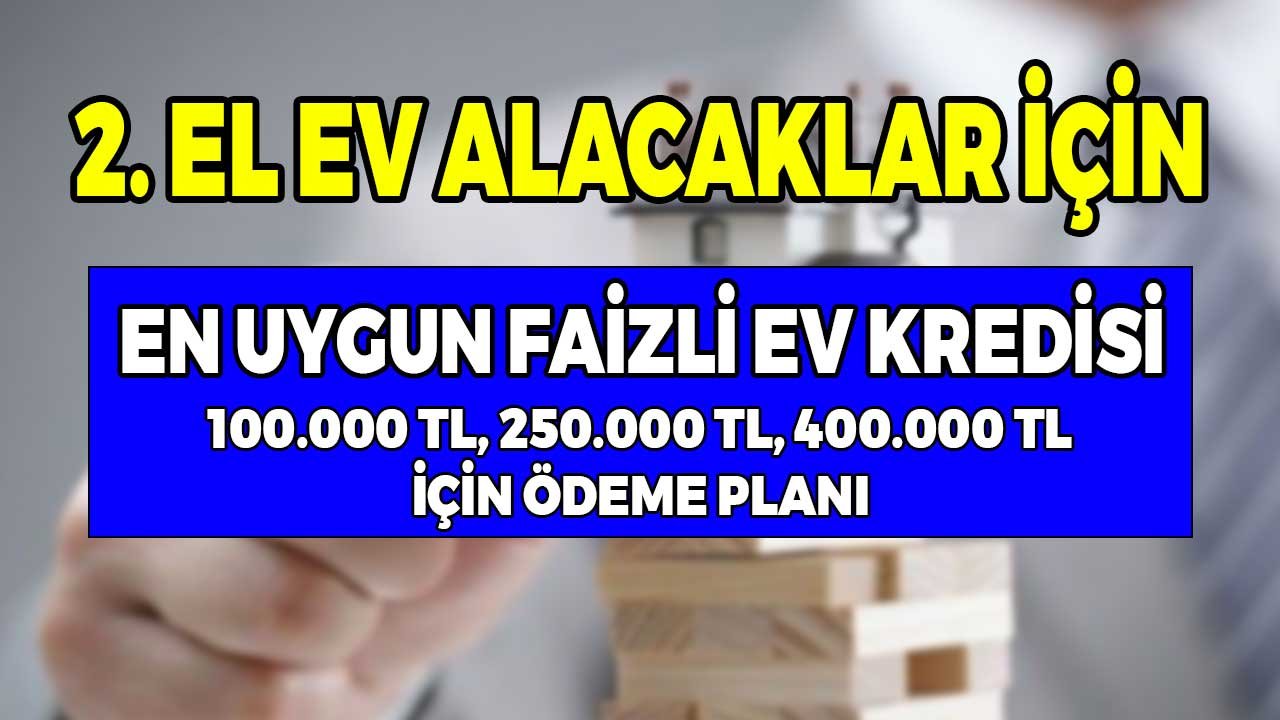 İkinci El Evlere Devlet Bankalarından En Uygun Faizli Konut Kredisi Hesaplama Ekranı