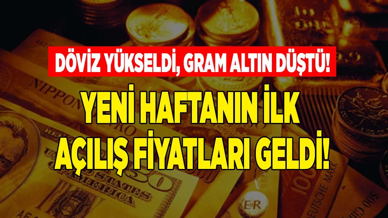 Yeni Haftanın İlk Açılış Fiyatlar Geldi: Dolar, Euro Kuru, Çeyrek Altın Yükseldi, Gram Altının Fiyatı Düştü