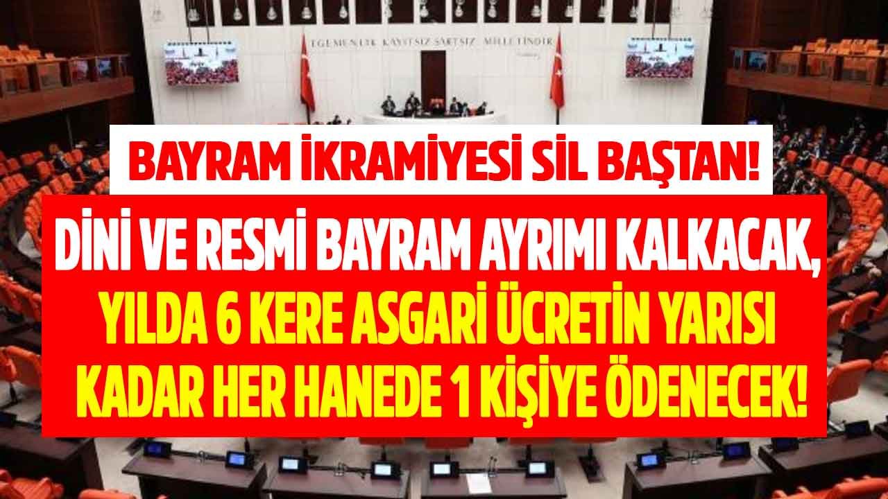 Bayram İkramiyesi Sil Baştan! Emeklilere ve Memurlara Yılda 6 Kez, Asgari Ücret Üzerinden Her Hanede 1 Kişiye Ödenecek