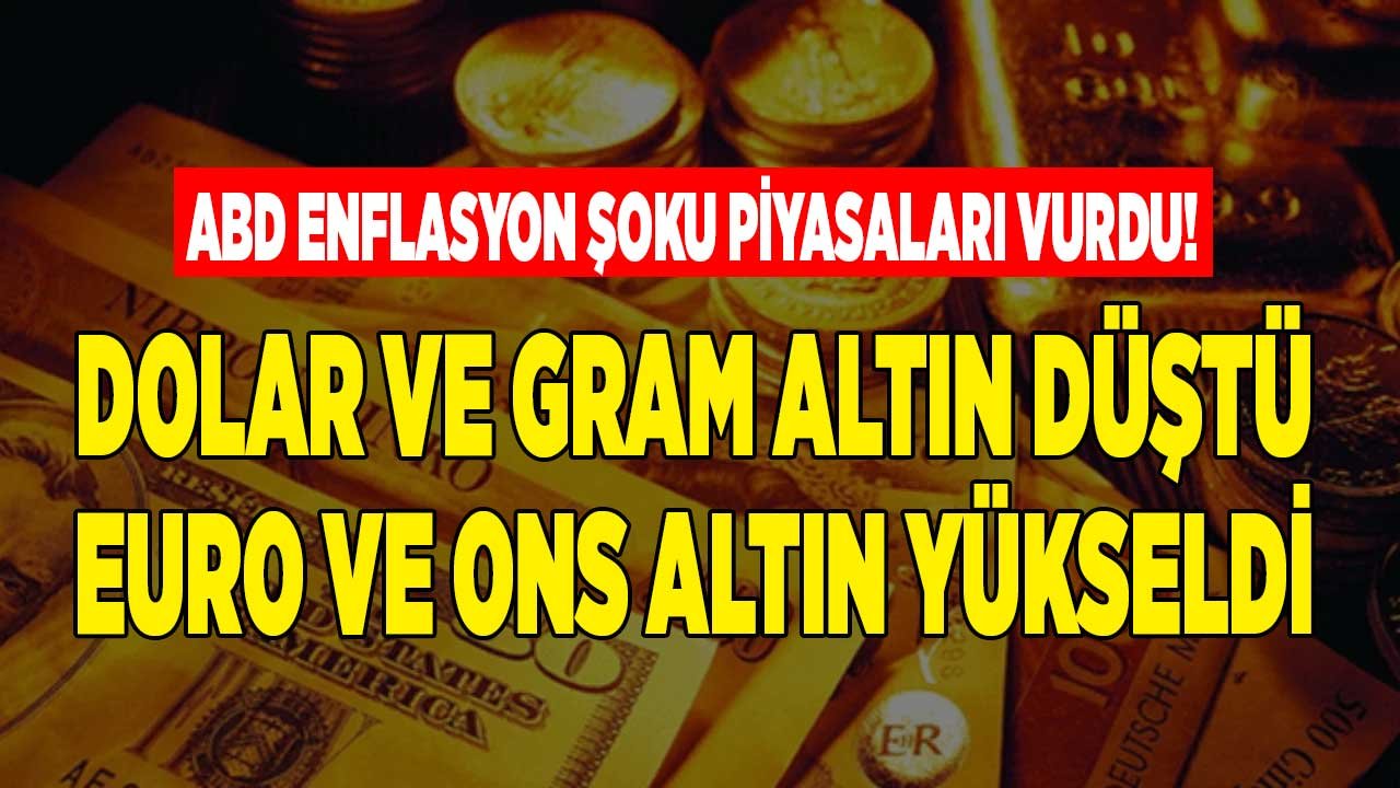 Rekor Kıran ABD Enflasyonu Piyasaları Salladı: Dolar ve Gram Altın Düştü, Euro İle Ons Altının Fiyatı Yükseldi!