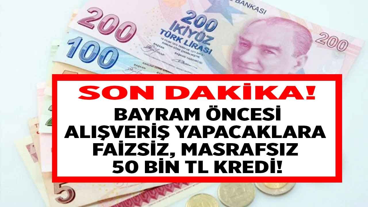 Bayram Üstü Sürpriz Masrafsız, Faizsiz Alışveriş Kredisi! Fibabanka Sıfır Faizli 36 Ay Vadeli 50 Bin TL Kredi