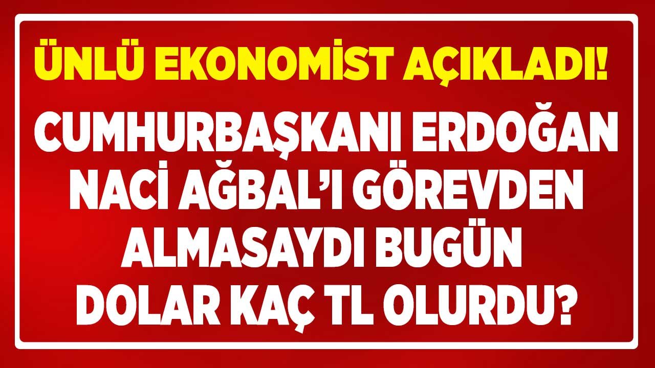 Ekonomist Şatıroğlu Açıkladı: Erdoğan, Merkez Bankası Başkanı Naci Ağbal'ı Görevden Almasaydı Dolar Bugün Kaç TL Olurdu?