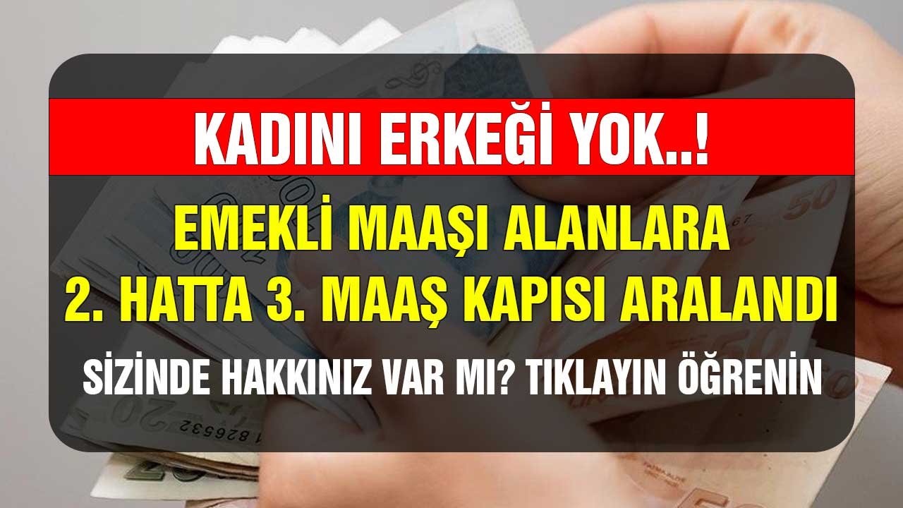 Kadını erkeği yok! Emekli maaşı alanlara 2. hatta 3. maaş kapısı aralandı! Sizin de hakkınız var mı? Hemen öğrenin